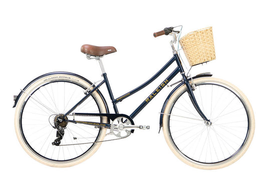 Raleigh Sherwood 700c Women's Bike with Basket in Navy