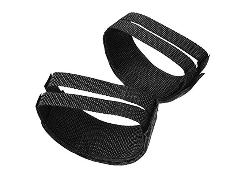 Load image into Gallery viewer, Black Adjustable Velcro Pedal Straps Pair
