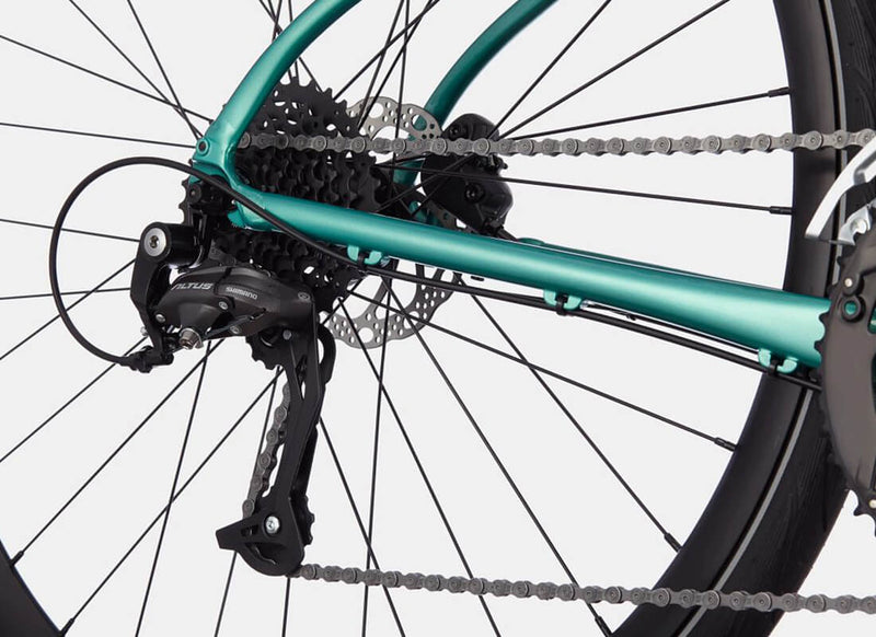 Load image into Gallery viewer, Cannondale Quick Disc 3 Remixte Altus Womens City Bike Rear Deralleur Details
