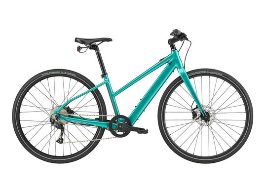 Cannondale Quick Neo SL 2 Remixte Electric City Bike in Turquoise