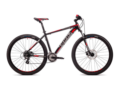 Drag Hardy 3.0 Mountain Bike in Black, Silver, and Red