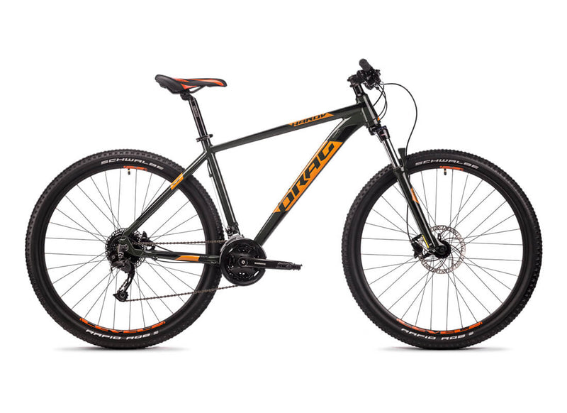 Load image into Gallery viewer, Drag Hardy 9.0 Alivio Gents Mountain Bike in Grey and Orange

