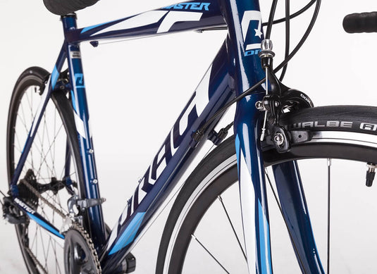 Drag Master Pro Gents Road Bike in Blue and White Details