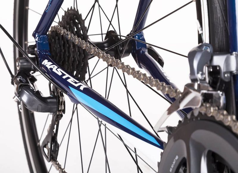 Load image into Gallery viewer, Drag Master Pro Gents Road Bike in Blue and White

