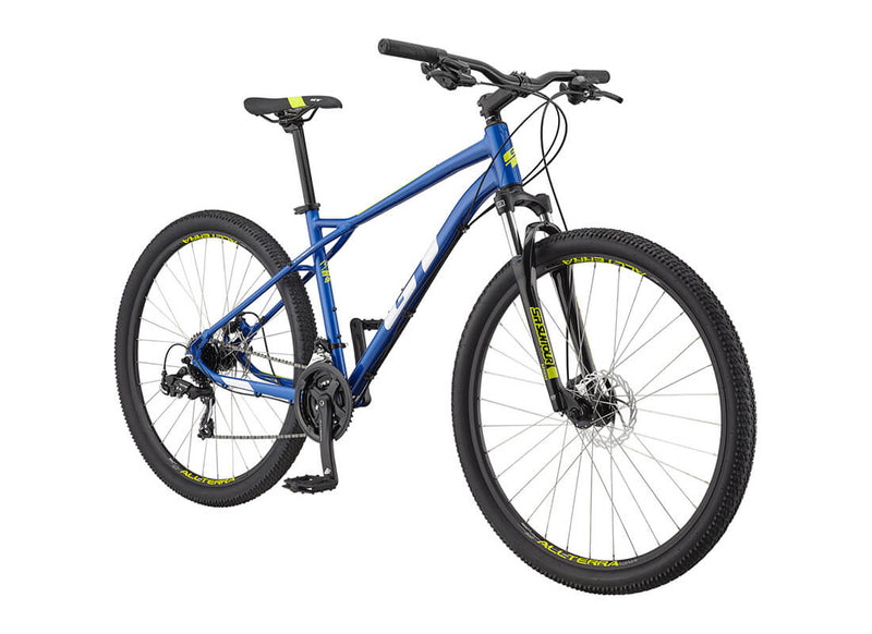 Load image into Gallery viewer, GT Aggressor Sport 29 Tourney Mountain Bike in Blue Details
