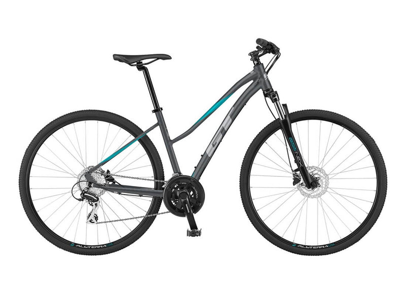 Load image into Gallery viewer, GT Transeo Comp Tourney Womens City Bike in Grey
