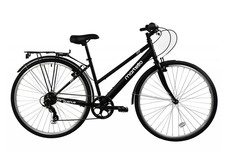 Load image into Gallery viewer, Martello Avenue Black - Step-Thru Ladies Hybrid Bike

