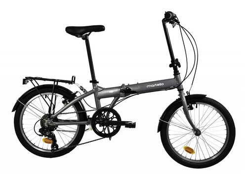 Martello Zip Alloy Folding Bike in Gray and Black