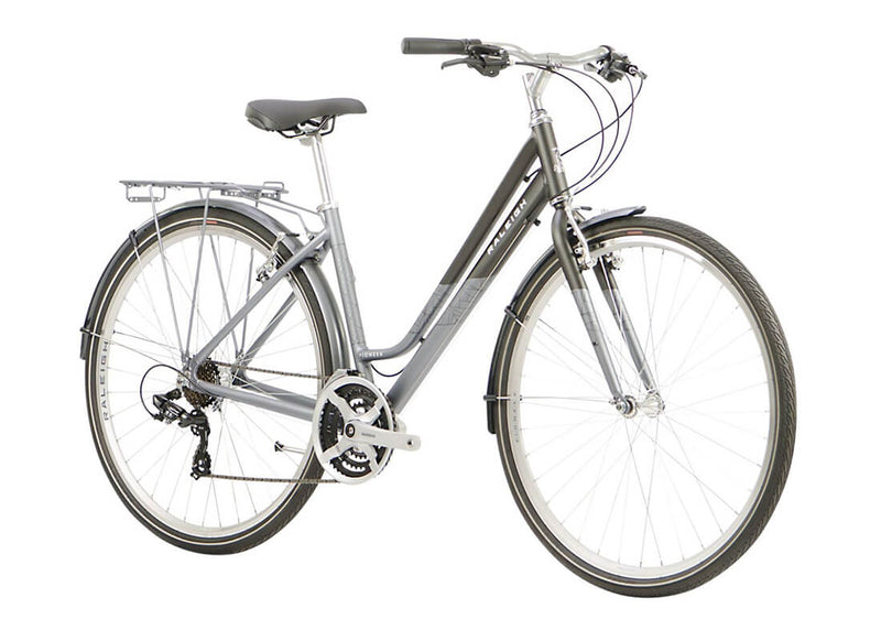 Load image into Gallery viewer, Raleigh 2021 Pioneer Low Step Hybrid Bike in silver
