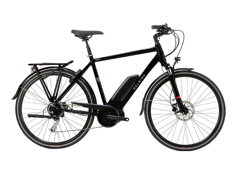 Load image into Gallery viewer, Raleigh Motus Grand Tour Derailleur Electric Bike in Black
